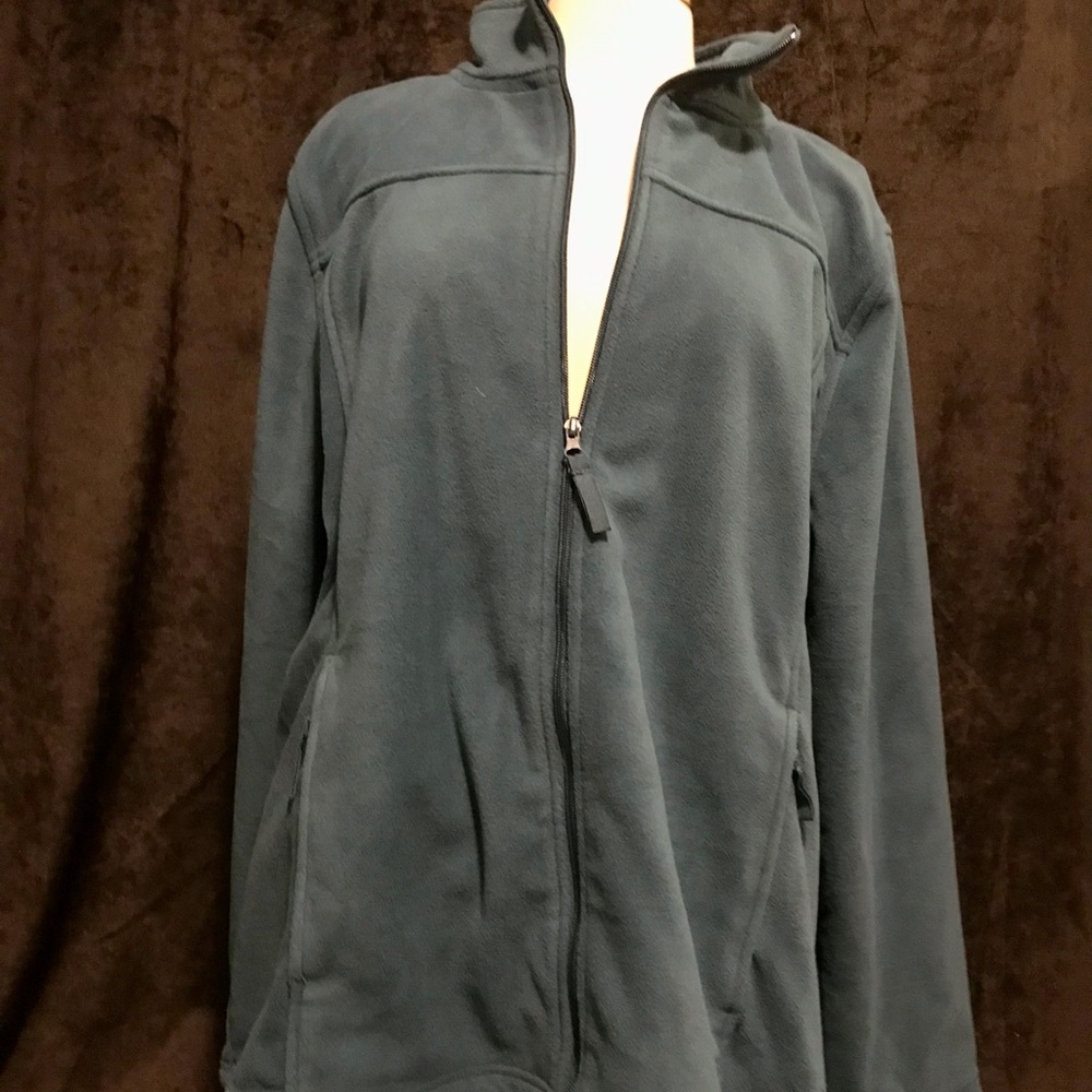 Ladies Victory Outfitters Blue Zip Jacket- 1X